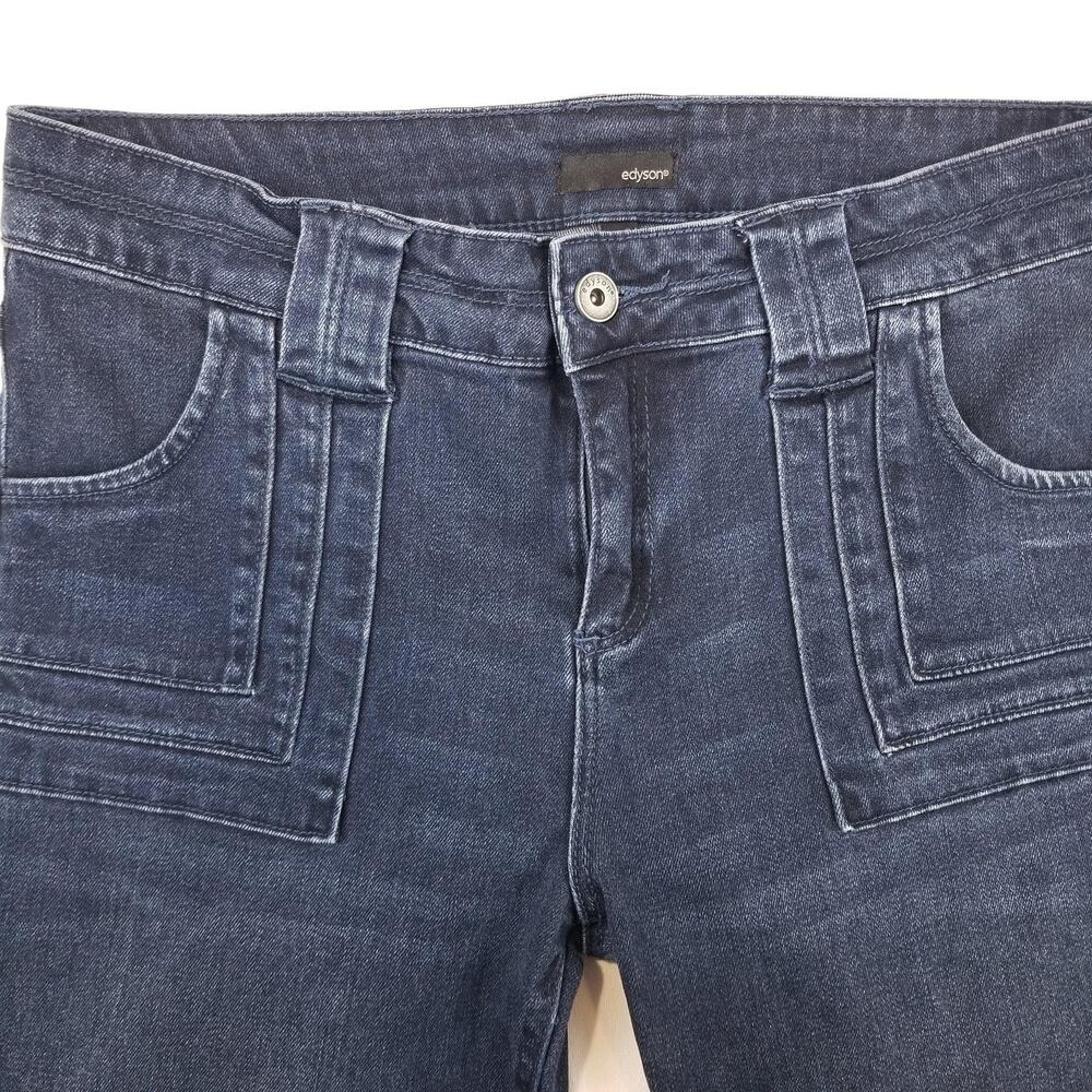 Classic Dark Blue Flare Jeans - Wide Leg - Picture 4 of 10